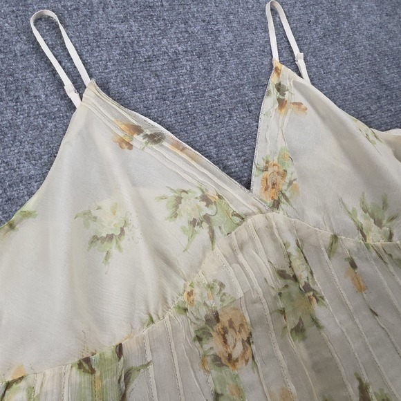 For Love and Liberty by Johnny Was M Y2K Babydoll Tank 100% Silk Butter Yellow - Picture 4 of 14